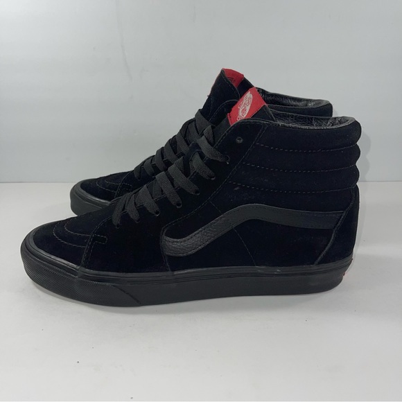 Vans Skate Sk8-Hi Shoe Black Suede Size 9.5 - Picture 3 of 8